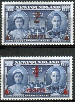 Newfoundland 1939 SG 273/4 Royal Visit Sucharged Set Fine Mint