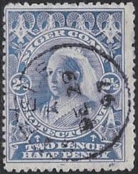 Niger Coast Protectorate 1894 Queen Victoria SG 54b Fine Used