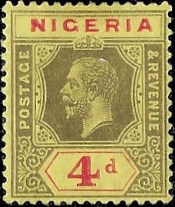 Nigeria 1914 King George V SG 6a Fine Mint
