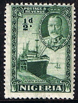Nigeria 1936 King George V SG 34 Apapa Wharf Fine Mint