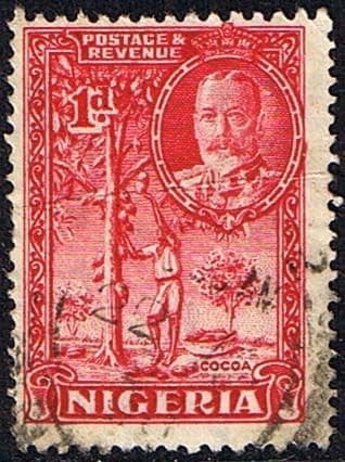 Nigeria 1936 King George V SG 35 Cocoa Fine Used
