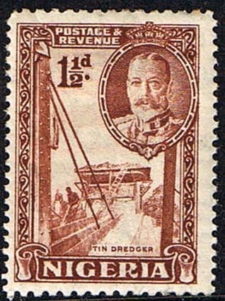 Nigeria 1936 King George V SG 36 Tin Dredger Fine Mint