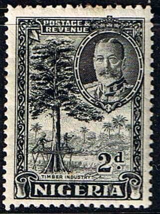 Nigeria 1936 King George V SG 37 Timber Industry Fine Mint