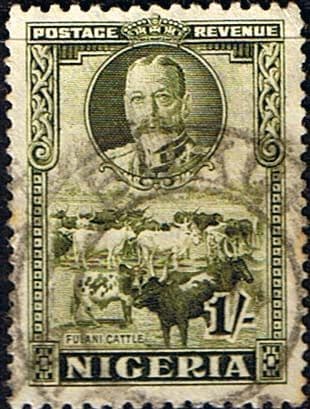 Nigeria 1936 King George V SG 41 Fulani Cattle Good Used