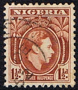 Nigeria 1938 SG 51a George VI Head Fine Used