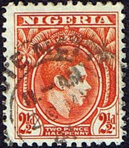 Nigeria 1938 SG 52b George VI Head Fine Used