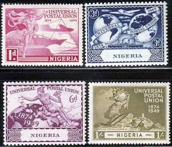Nigeria 1949 Universal Postal Union Set Fine Mint