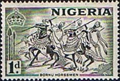 Nigeria 1953 SG 70a Bornu Horsemen Fine Mint