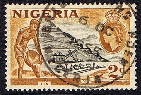 Nigeria 1953 SG 72 Tin Minning Fine Used