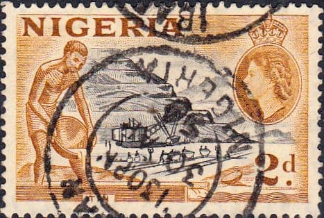 Nigeria 1953 SG 72a Tin Minning Fine Used