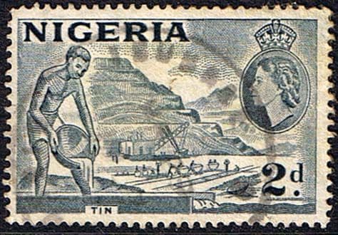Nigeria 1953 SG 72ca Tin Minning Fine Used