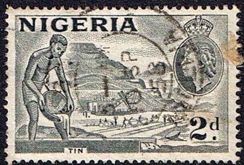 Nigeria 1953 SG 72ce Tin Minning Fine Used
