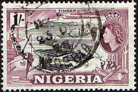 Nigeria 1953 SG 76 Timber Fine Used