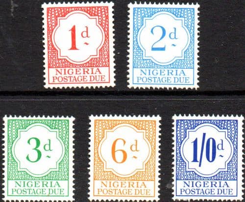 Nigeria 1961 Post Due Set Fine Mint