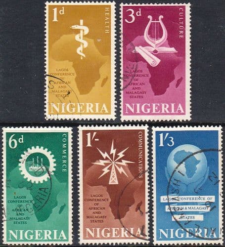 Nigeria 1962 Lagos Conference of African and Malagasy States Set Fine Used