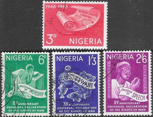 Nigeria 1963 Human Rights Set Fine Used