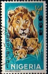 Nigeria 1965 SG 172 Animals Lion and Cubs Fine Used