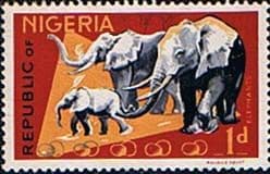 Nigeria 1965 SG 173 Animals African Elephants Fine Used