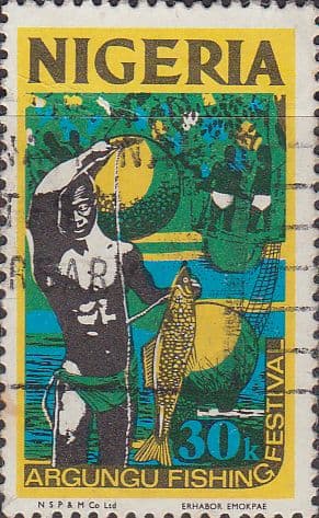 Nigeria 1973 SG 287 Argungu Fishing Fine Used