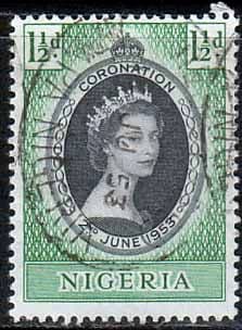 Nigeria Queen Elizabeth II 1953 Coronation Fine Used