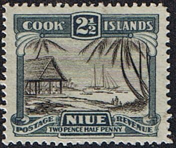Niue 1932 King George V Landing of Captain Cook SG 65 Fine Mint