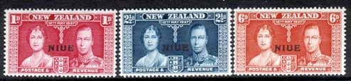 Niue 1937 King George VI Coronation Set Fine Mint