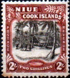 Niue 1944 Palm Tree and Canoe SG 96 Fine Mint