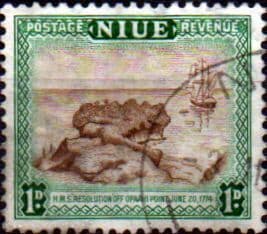 Niue 1950 SG 114 HMS Resolution Fine Used