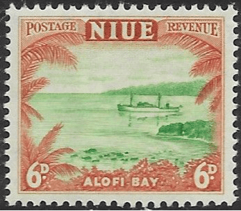 Niue 1950 SG 118 Alofi Bay Fine Mint