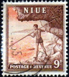 Niue 1950 SG 119 Spear Fishing Fine Used