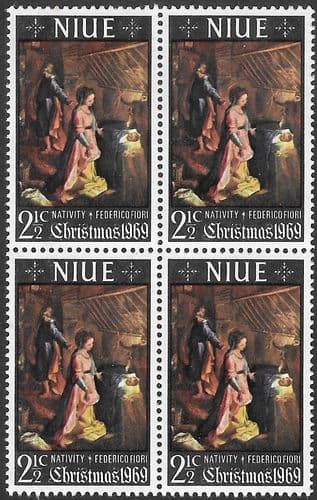 Niue 1969 Christmas Block of 4 SG 140 Fine Mint