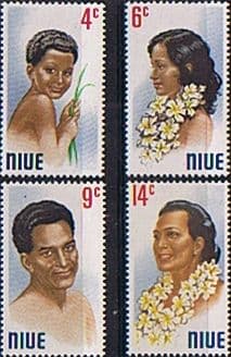 Niue 1971 Niuean Portraits Set Fine Mint
