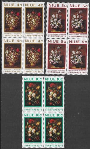 Niue 1973 Christmas Block of 4 Set Fine Mint