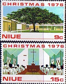 Niue 1976 Christmas Set Fine Mint