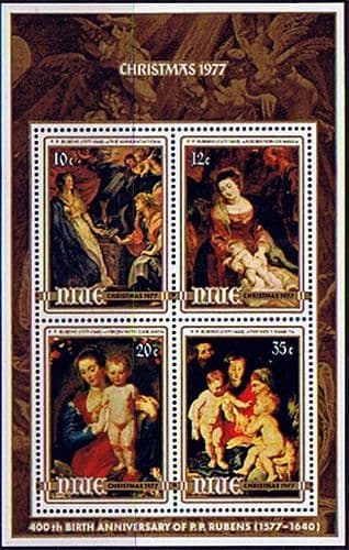 Niue 1977 Christmas Miniature Sheet Fine Mint