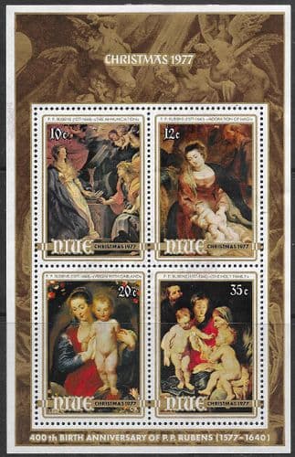 Niue 1977 Christmas Miniature Sheet Fine Used