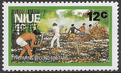 Niue 1977 Food Gathering Surcharged SG 224 Fine Mint