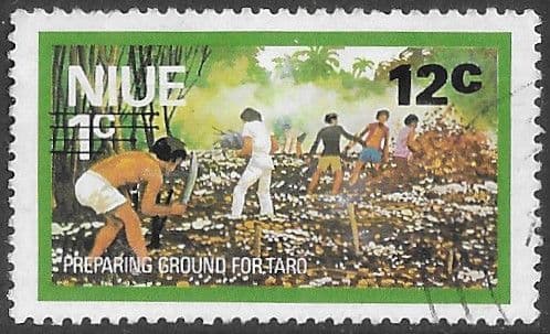 Niue 1977 Food Gathering Surcharged SG 224 Fine Used