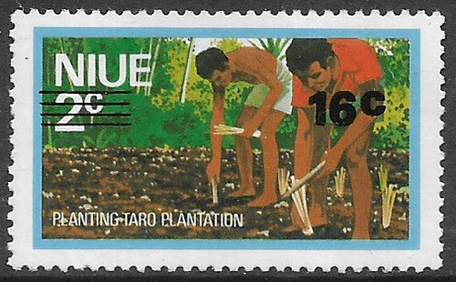 Niue 1977 Food Gathering Surcharged SG 225 Fine Mint