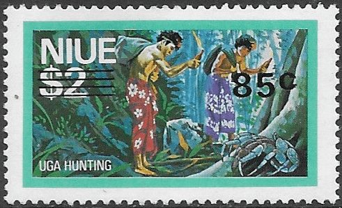 Niue 1977 Food Gathering Surcharged SG 231 Fine Mint