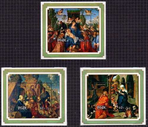Niue 1978 Christmas Childrens Charity Miniature Sheets Fine Used