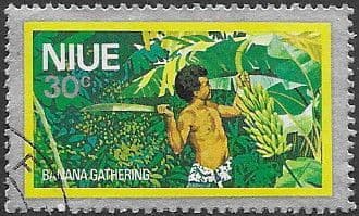 Niue 1978 Food Gathering Silver Boarder SG 251 Fine Used
