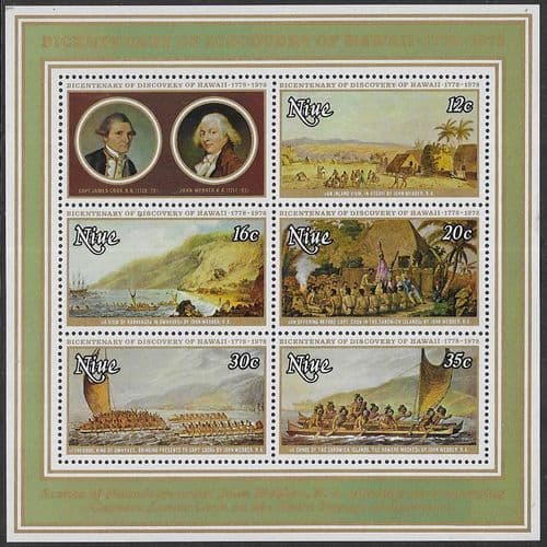 Niue 1978 Paintings by John Webber Miniature Sheet SG MS 240 Fine Mint