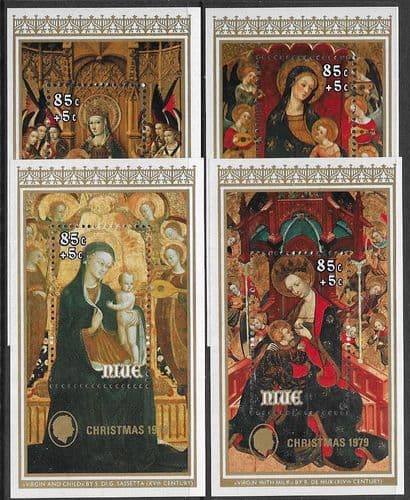 Niue 1979 Christmas Children’s Charity Set Miniature Sheets Fine Mint
