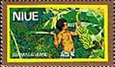 Niue 1979 Food Gathering Gold Boarder Airmail SG 265 Fine Mint
