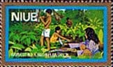 Niue 1979 Food Gathering Gold Boarder Airmail SG 266 Fine Mint