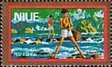 Niue 1979 Food Gathering Gold Boarder Airmail SG 268 Fine Mint