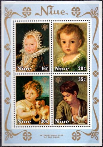 Niue 1979 International Year of the Child Miniature Sheet Fine Mint