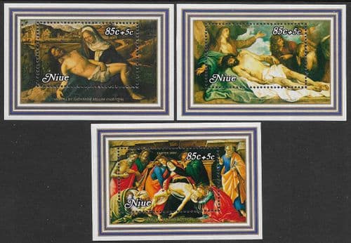 Niue 1980 Easter Set of 3 Miniature Sheet SG MS 335 Fine Mint