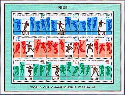 Niue 1981 World Cup Football Championship Miniature Sheet Fine Mint